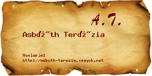 Asbóth Terézia névjegykártya