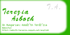 terezia asboth business card